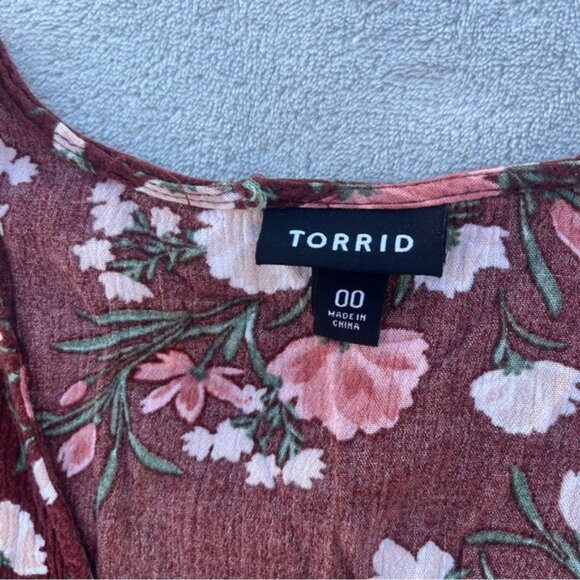 Torrid Babydoll Gauze Surplice Tunic Top - Picture 5 of 13